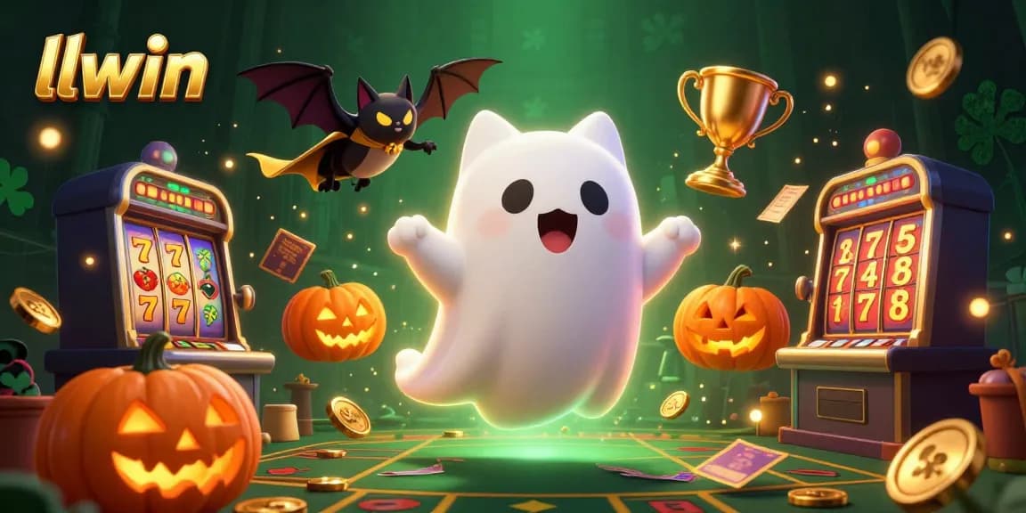 Experience the thrill of llwin casino adventures with a ghost cat and vampire bat in action!
