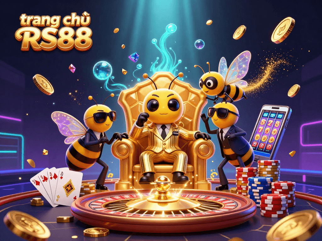 Experience the excitement at trang chủ RS88 with 3D cartoon characters and vibrant casino elements.