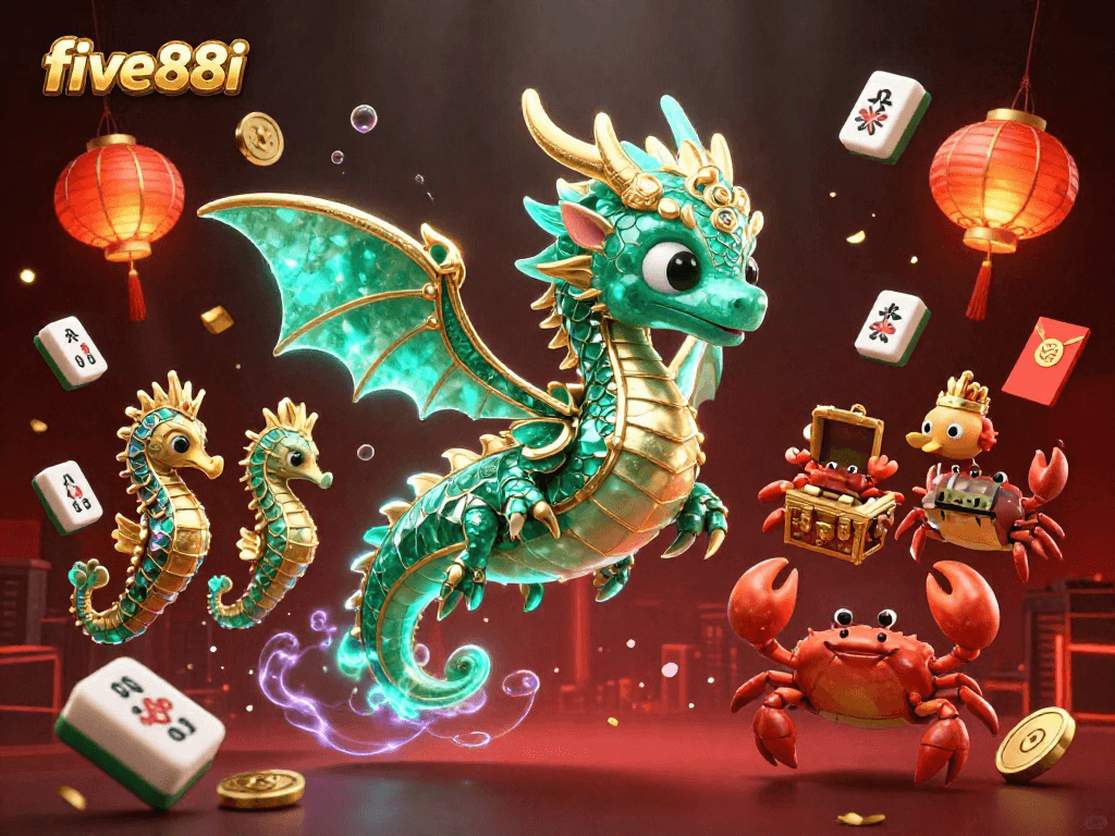Experience the thrill of five88i with this vibrant, immersive 3D casino scene full of treasures.