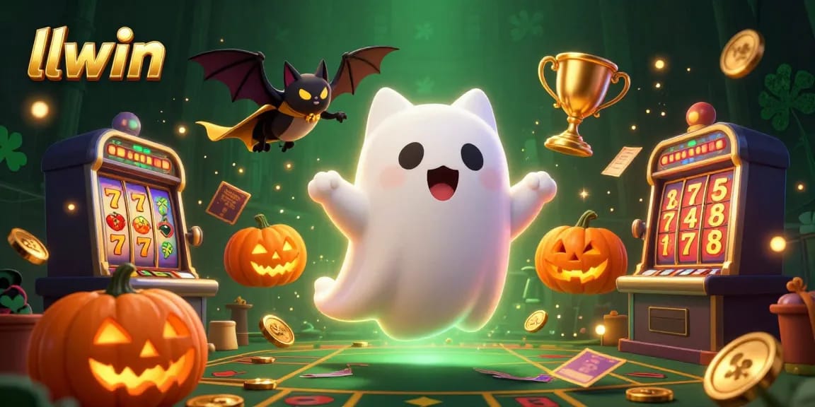 Experience the thrill of llwin casino adventures with a ghost cat and vampire bat in action!