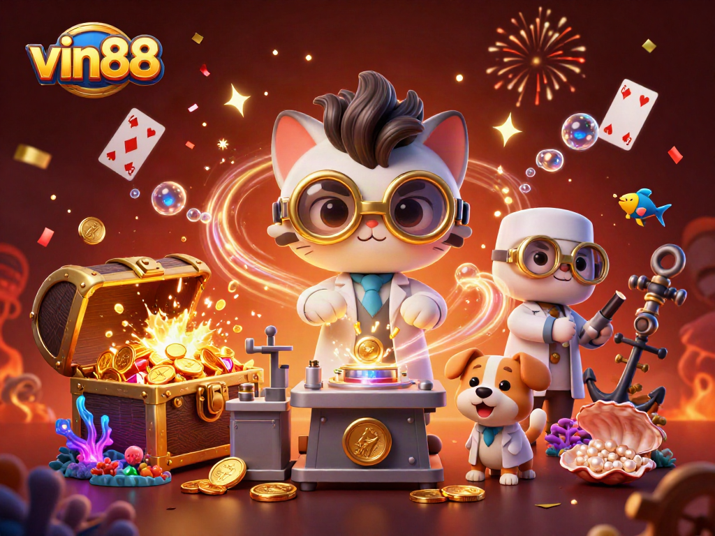 vin88 brings excitement as players navigate a vibrant casino world filled with dazzling treasures and engaging games.