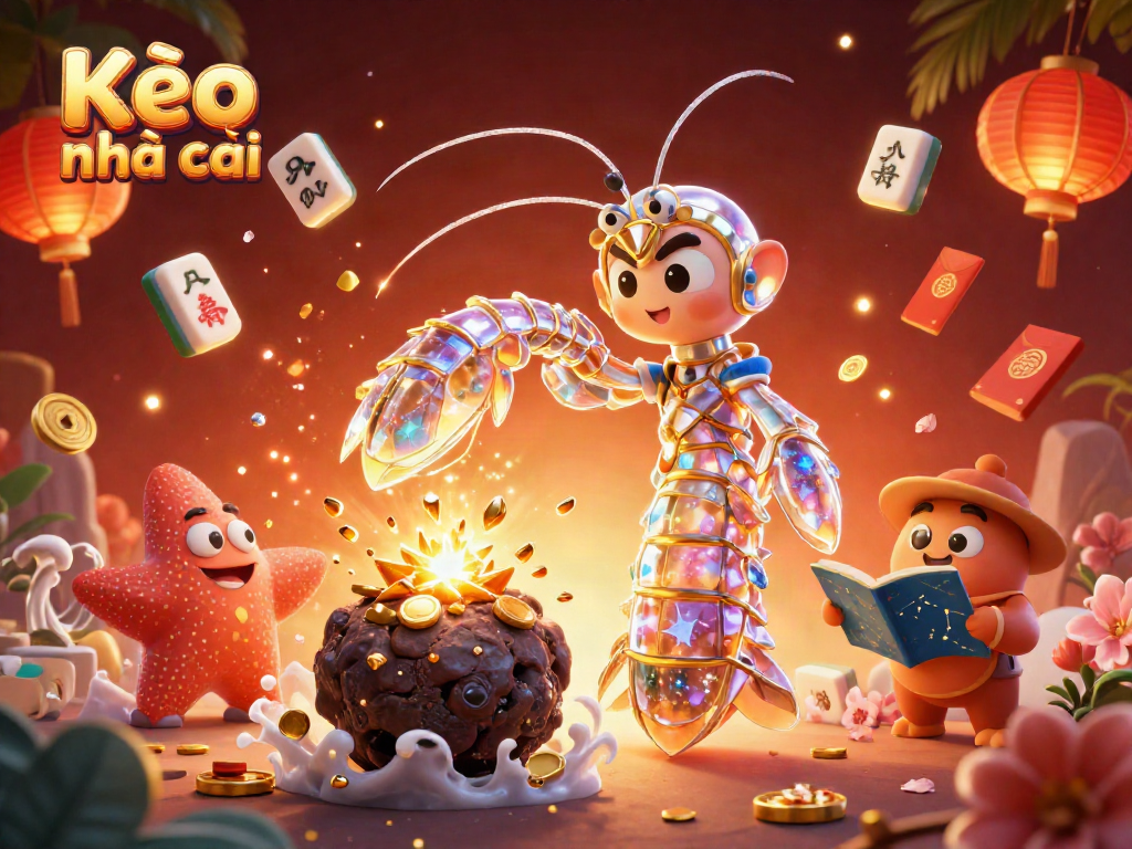Experience Kèo nhà cái in a vibrant scene with a galactic samurai and starfish, immersing in dynamic gambling action.