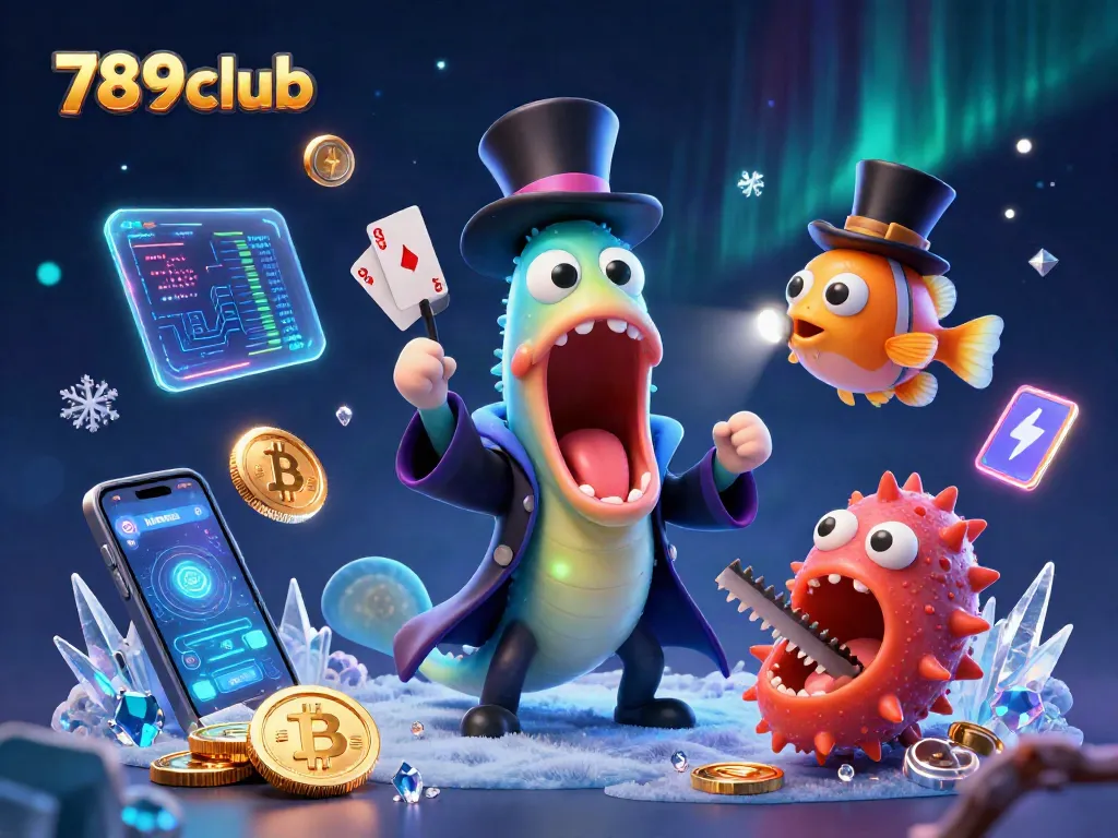 Experience thrilling gameplay at 789club with vibrant slots and cryptos illuminating the casino atmosphere.