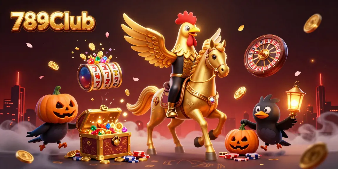 Experience the vibrant excitement of 789Club with golden rooster and casino themes in 3D!