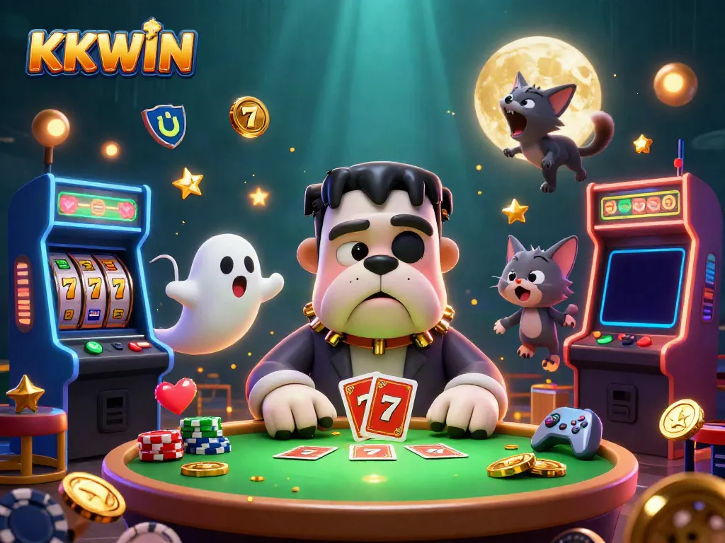 KKWIN features a unique gaming experience with dynamic characters and vibrant casino elements.
