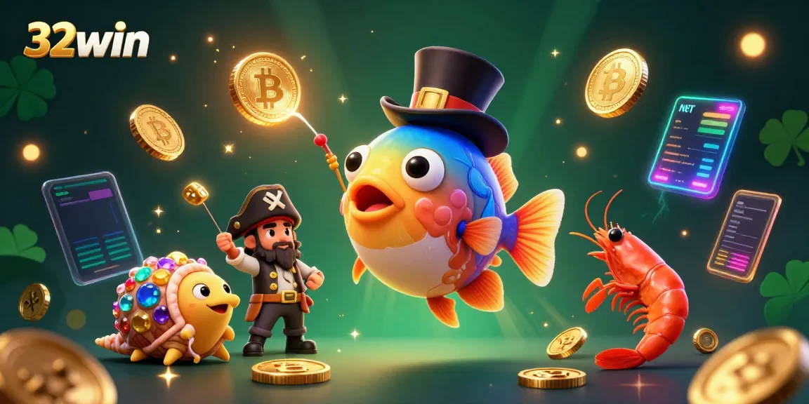 Engage in thrilling gaming adventures at 32win with vibrant characters and gold coins.