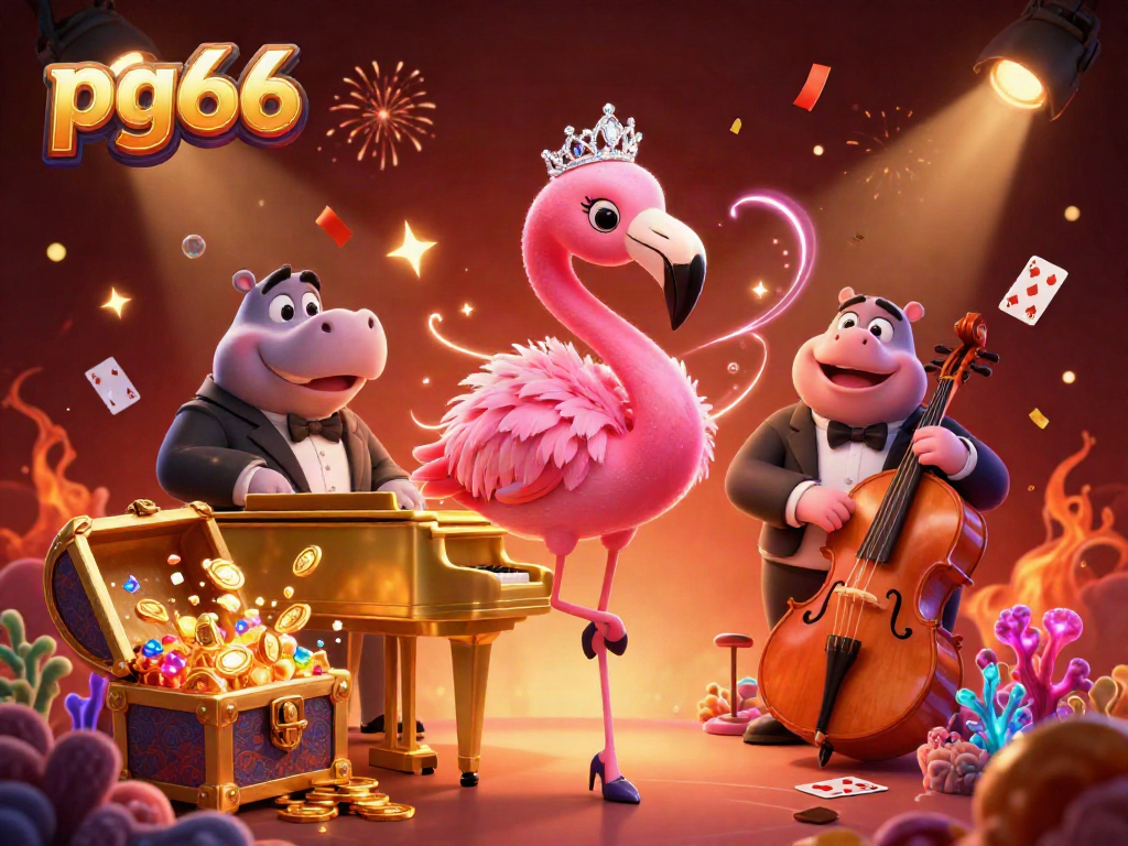 Experience high stakes at pg66 with vibrant casino-themed characters and exciting gaming elements.