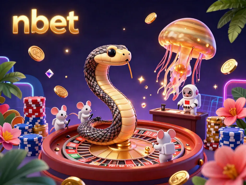Experience thrilling gameplay as astronaut mice bet on the nbet roulette, enhanced with vibrant cosmic elements.