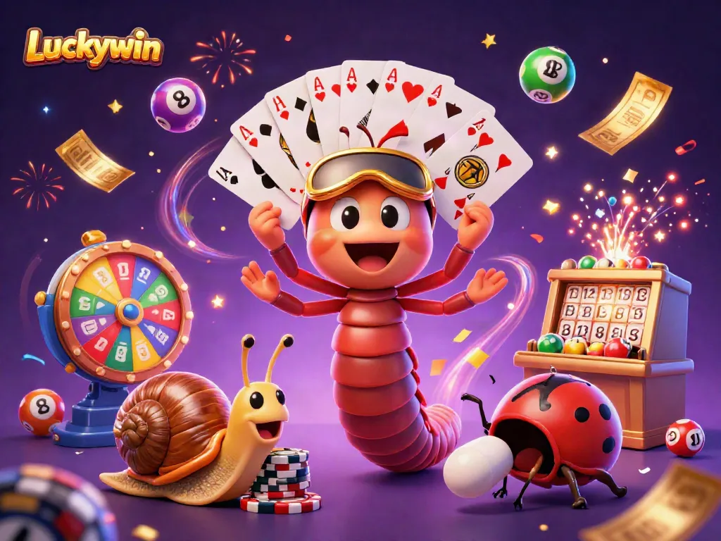 Engage in thrilling Luckywin casino action with vibrant cards, exciting characters, and dynamic game elements.