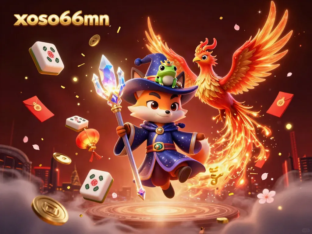 xoso66mn features mystical characters and casino elements in an enchanting 3D scene.