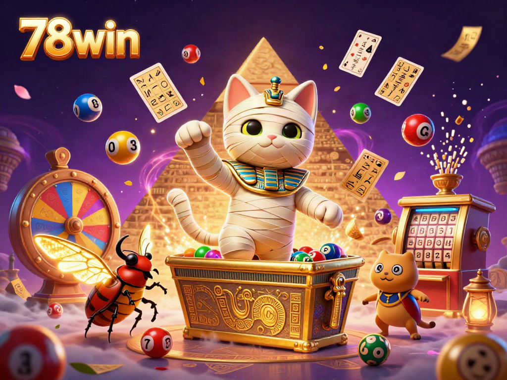 Experience exhilarating gameplay at 78win with dynamic lottery action amidst vibrant casino elements.
