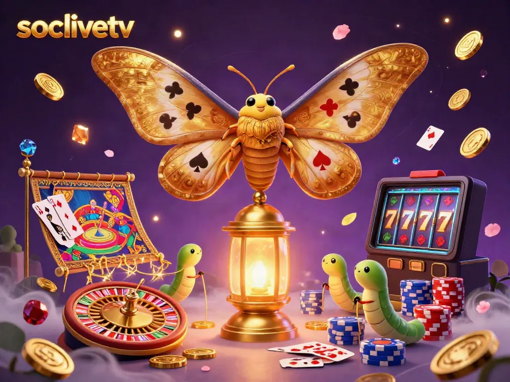 Experience the excitement of socolivetv with vibrant 3D casino elements in a magical setting.