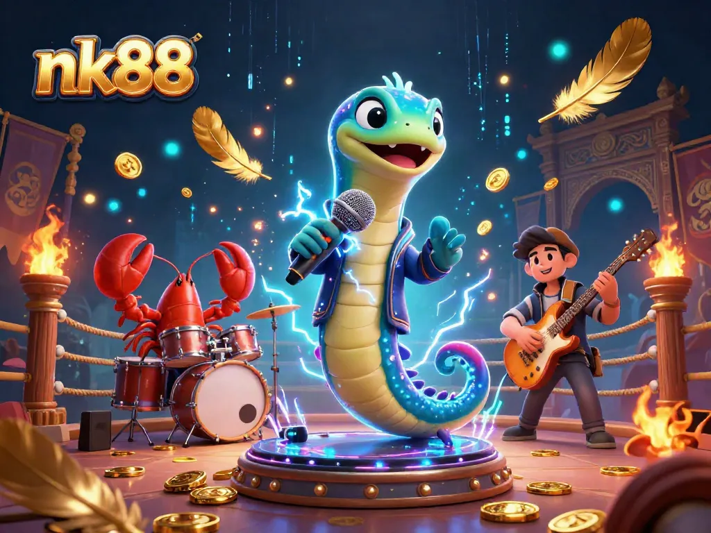 nk88 celebrates an underwater casino performance with vibrant characters and dynamic gaming elements
