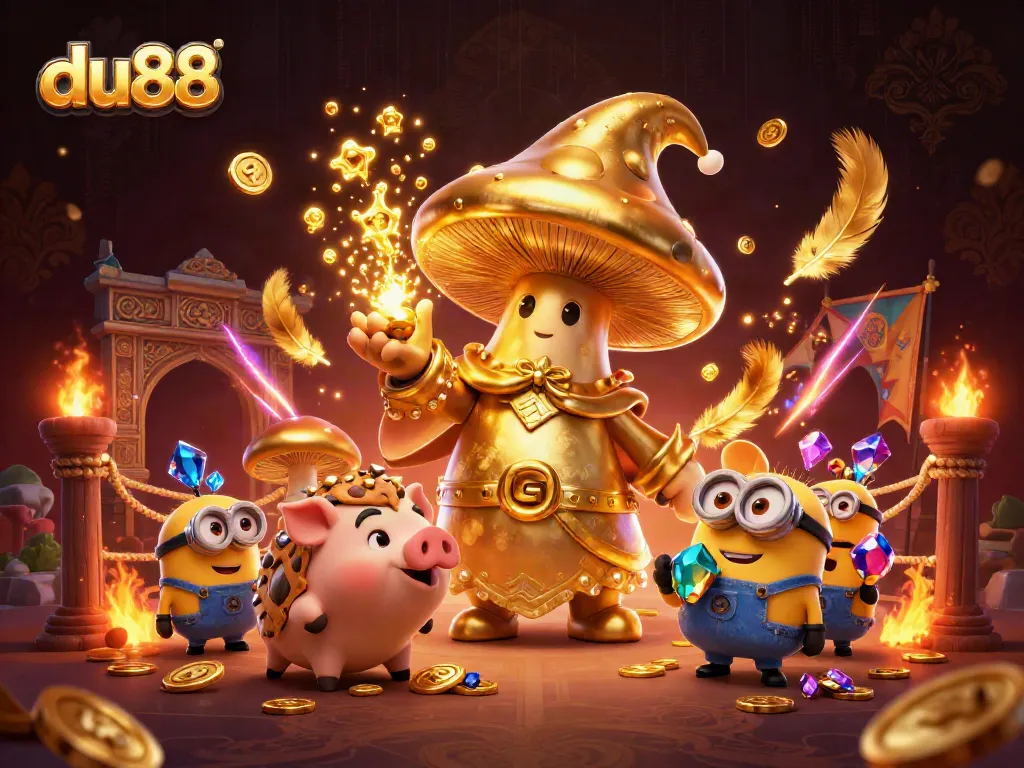 Transform your luck with du88's magical gaming adventure featuring vibrant 3D characters.