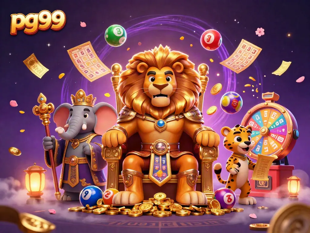 Experience the excitement of pg99 with vibrant lottery elements and a royal theme!