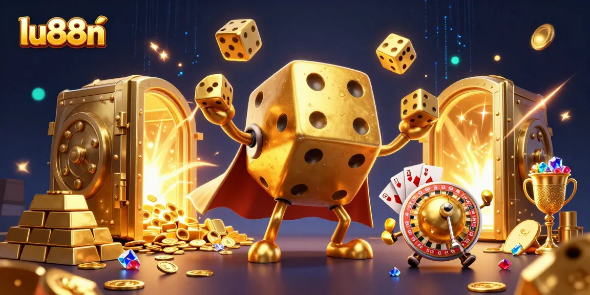 Experience excitement at lu88n with a dynamic scene of sparkling casino elements!