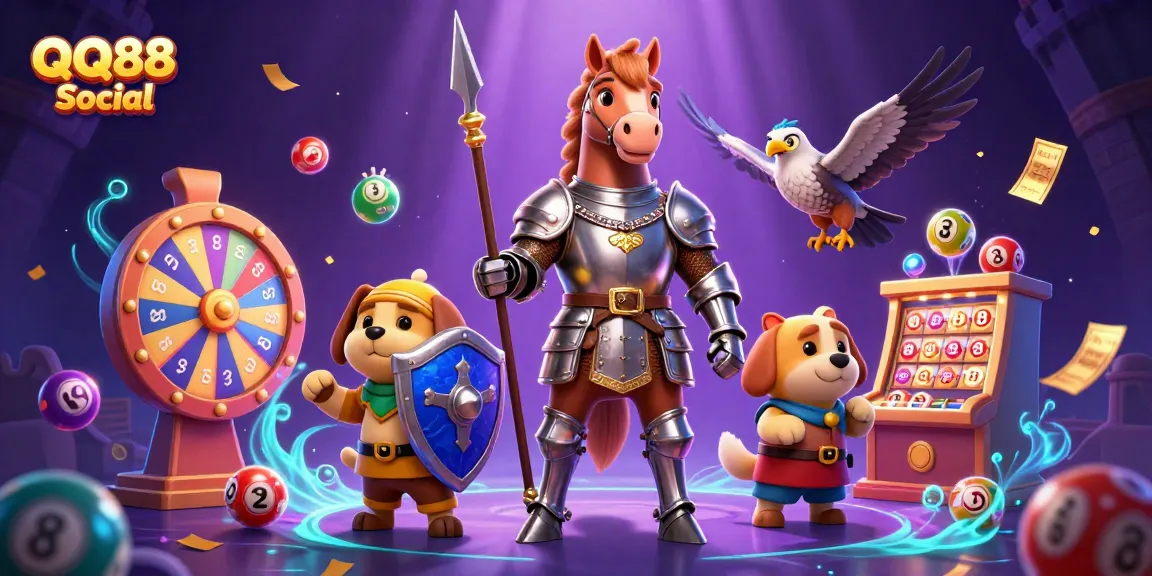 Experience the excitement of QQ88 Social with engaging lottery gameplay featuring colorful elements and vibrant effects.