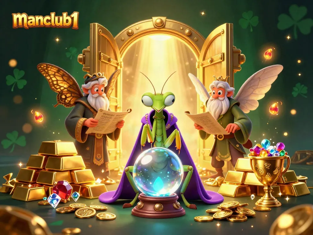 Experience thrilling wins with manclub1 at a fortune teller scene featuring treasure-rich elements and gaming excitement.