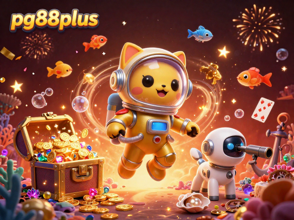 Experience exciting gameplay at pg88plus with an astronaut cat and treasure-filled adventures