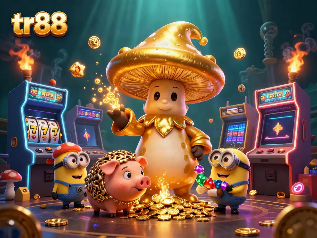 Explore the thrilling world of tr88 with a magical display of casino games and treasures.