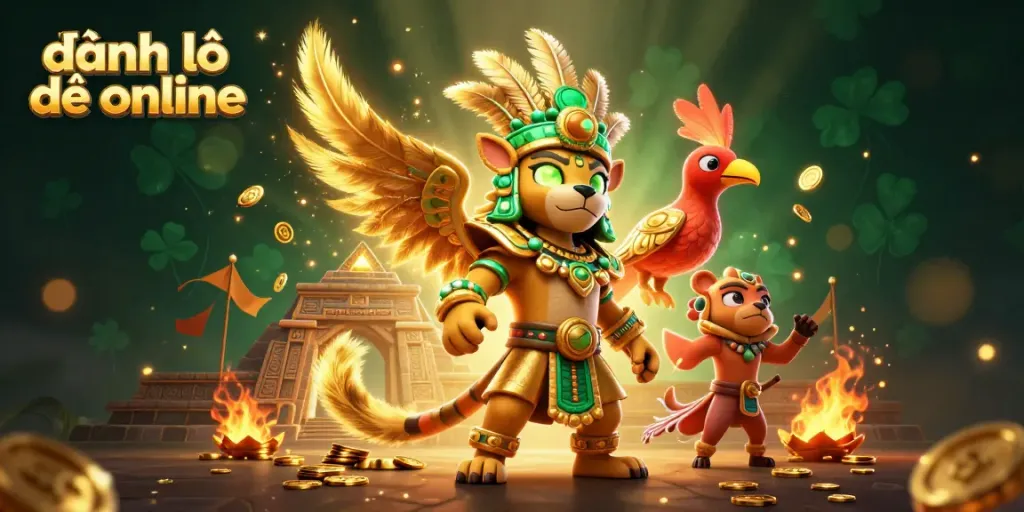 Engage in exciting đánh lô đề online gameplay with a vibrant, dynamic 3D illustration showcasing dramatic elements.