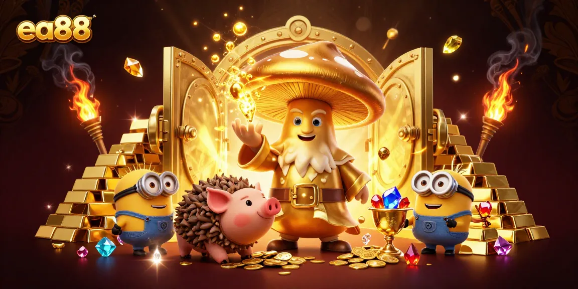 ea88 mang lại sự phấn khích trong một cảnh casino đầy vàng và trang sức quý giá