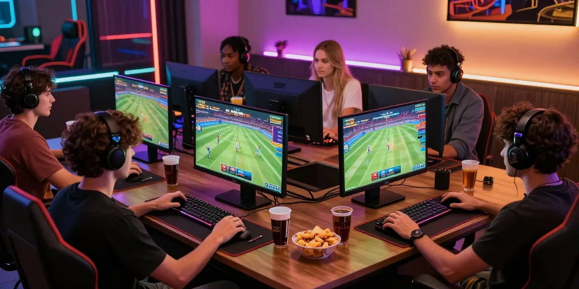 Exciting gaming scene with friends enjoying Gem88 online betting and entertainment.