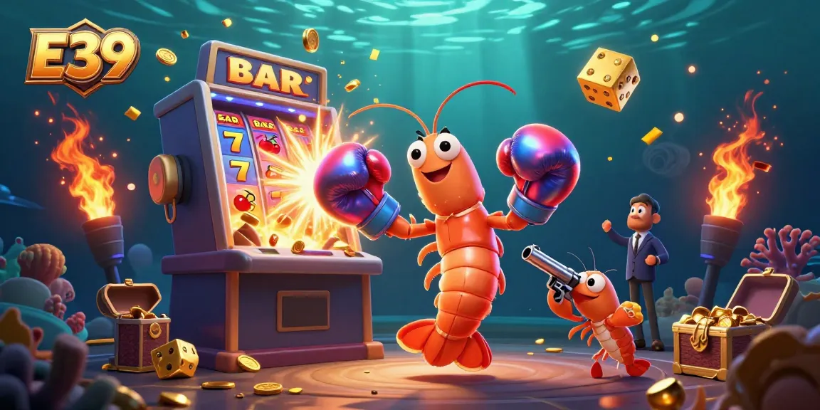 Experience thrilling wins at E39 with vibrant casino games and dynamic characters in action.