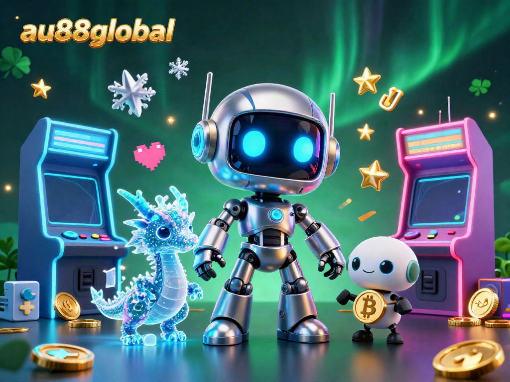 Engage with exciting winnings at au88global with vibrant gaming characters in a dynamic casino scene.